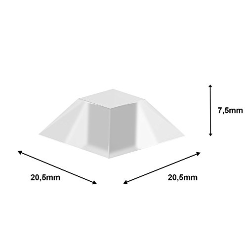 Wandpuffer in transparent – Set 10 Stück Abstandshalter aus PU – selbstklebend – 20mm x 7,5mm von Hang-it - 3