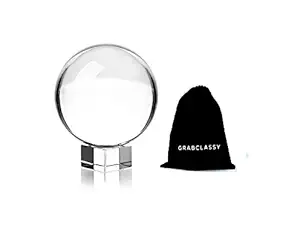 Grab Classy 80 mm Crystal Ball with Black Gift Box and Velvet Pouch