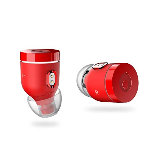 Preisvergleich Produktbild Air by crazybaby (Nano) Wireless Bluetooth Kopfhörer in earmit Ladekapsel, Bluetooth 5.0, mit anhaltender Akkulaufzeit für den ganzen Tag und Mikrofon, rot