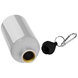  Botella de aluminio con mosquetón/Deportes Botella/500 ml/color: blanco