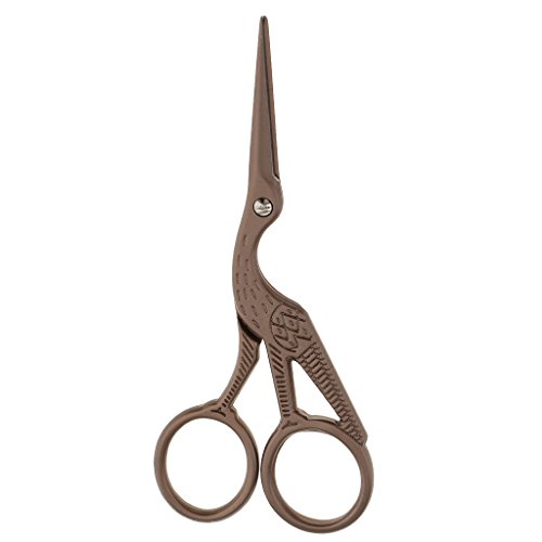 MagiDeal Vintage Stork Embroidery Edelstahl Schere – Grüne Bronze 11,5cm - 5