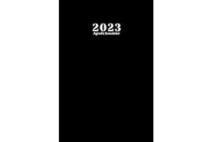 Agenda 2023 Semainier: Agenda Semainier de 12 mois | 1 Semaine sur 2 Pages (janvier à décembre 2023) | Commence de 5h à 23h | Calendrier Hebdomadaire | Format A5 avec une belle couverture noire