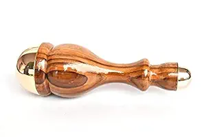 HealthAndWealth Detox Bronze/Kansa Wand Body and Foot Massager | Unique Design - 2 in 1 Massager with Two Different Sizes of Kansa Cups. Comfortable Grip.