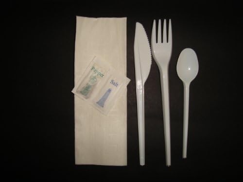 500 x 6 in 1 Cutlery Kits (Knife, Fork,Teaspoon, Salt, Pepper , Napkin) (Free P &amp;P on all products)