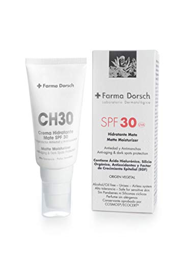 Farma Dorsch Hidratante Mate - Crema Facial Unisex con Protección Solar SPF 30, UVA/UVB Repara, Hidrata y Protege la Piel, con Efecto Antiedad y Anti manchas, 50 ml