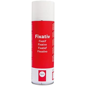 Rayher 3401300 Spray Fixateur Fixatif Pour Pastel Fixatif Pour Dessin Au Crayon Au Fusain Au Charbon à La Craie Flacon De 300 Ml Couleur