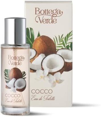 Bottega Verde - Eau de toilette Cocco - Profumi Donna - Profumo Vaniglia e Note Fiorite - Fragranza Esotica e Avvolgente - Parfum Donna Rinfrescante - Perfume Ideale per l’Estate - 30 ml