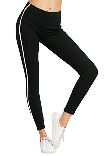 Blinkin yoga gym and active sports fitness Black Leggings Tights for Women|Girls with White Striped Side (6036) RS.499 (70.00% Off) - Amazon