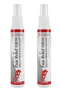 Rhus PRUFEN-800 Pain Relief?Oil Spray |JVS Extra All Purpose Pain Relief Oil for Joint Pain, Back Pain and Muscle Stiffness? 60 ml | Pack of 2