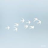 Fensteraufkleber SCHWALBEN Sichtschutzfolie Fenstertattoo Fenstersticker Fensterbild Fenstermotiv Motiv Fenster