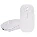 Produktbild Bluetooth Maus Geräuschlos Kabellose Mäuse,KINGCOO Ultra-dünne Tragbare Wiederaufladbare Bluetooth 3.0 Optische Maus,800/1200/1600 DPI Einstellbar für PC Laptop Macbook (Weiß)