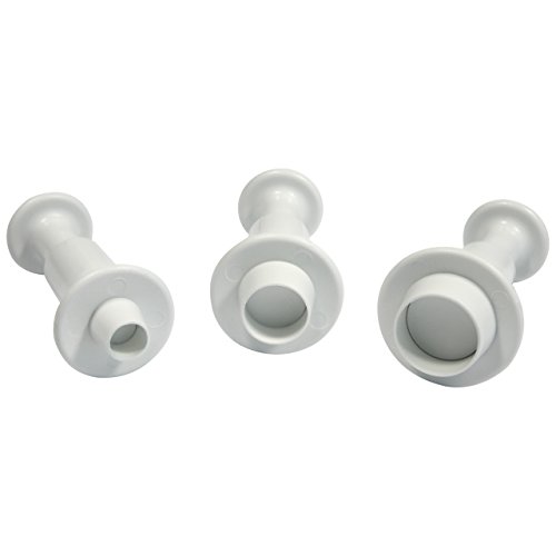 PME Ausstecher Rund, Kunststoff, weiß, Set of 3