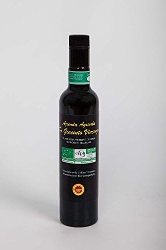 Olio Extra Vergine di Oliva Biologico Italiano. Pretuziano delle Colline Teramane Di Origine Protetta. Bottiglia da 0,5 Litri.