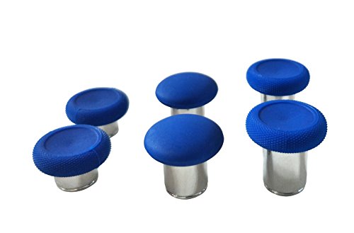 E-WOR Moded 6 Sets Swap Thumbsticks Grips Analog sticks Replacement Moded Parts thumbsticks for Xbox one Elite?Blue?