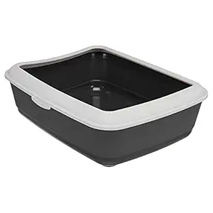 Trixie Classic Cat Litter Tray with Rim (Light Grey/Dark Grey)