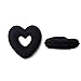 PIXNOR Hair Donut Beautiful Hair Bun Makers Heart Shape (Black)
