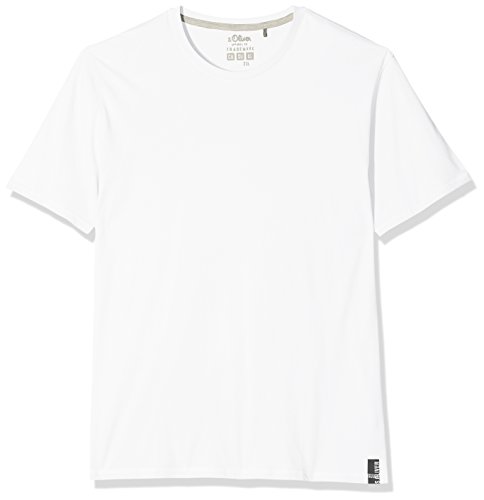 s.Oliver Big Size Herren T-Shirt 15 801 32 3157, Weiß (White 0100), XXX-Large s.Oliver Big Size Herren T-Shirt 15 801 32 3157, Weiß (White 0100), XXX-Large