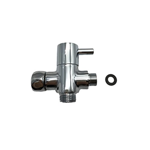 Gazechimp 3 Wege Umsteller Umstellventil Dusche Mische Ventil Armatur G3/8 “ G1/2“ ,Messing T-Typ Wasserhahn - 4