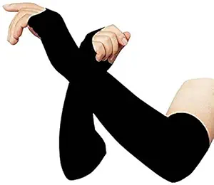 Uv-Protection Arm Sleeves, Hand Socks for Men and Women (Unisex) Used for Driving, Hiking, Sports, Biking, Cycling, Sunburn, Dust & Pollution Protection