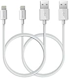 [2-Pack] RAVPower MFi Lightning to USB Cable (Sync & Charge, 3ft / 0.9m, Apple Certified) for iPhone 7 6S 6 Plus 5S, iPad Air 2/ Mini 4/ Pro - White