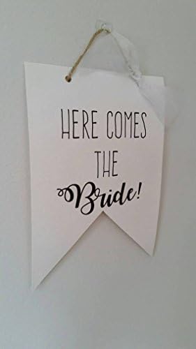 Here Comes the Bride - Wedding A4 Canvas Sign Prop