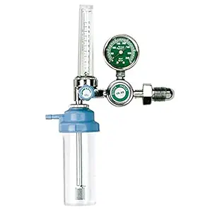 TREND-ASPIRE Glass Oxygen Flow Meter with Regulator and Humidifier Bottle (Adult)