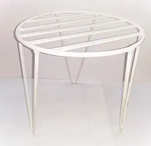 innovare.estore Iron Pot Stand Flower Pot Stand for Balcony Indoor Outdoor (White, (Mesh top Type Medium 9