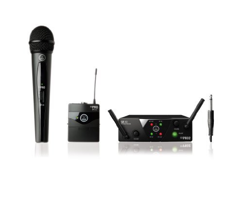Electronics World AKG WMS40 Mini Dual Vocal Handheld/Instrument Wireless Microphone System, Modelo: WMS40 Mini2 Mix Set BD US45A/C EU/US/UK