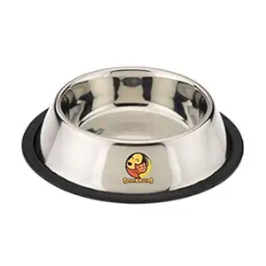 Foodie Puppies Pet Bowls for Small Dogs and Cats. Wipe Clean, Stainless Steel Anti-Skid Bottom for Puppies, Kittens, Rabbits and More (Small, 450ml)