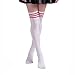 Butterme Frau Mädchen Über den Knie Extra Lang Fußball Rugby Socks Strümpfe Sport Tights mit Klassik Dreibettzimmer Stripes Cosplay Socken (Weiß+Rote)