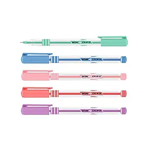 Win Duke Ball Pens Set | Pack of 20 Pens, Blue Ink | Assorted Body in 5 Pastel Shades | Lightweight & Colourful Body | 0.7mm tip for Smooth Writing | Ideal for School Office & Business Use | Gift for Stylish Girls & Women | Ball Point Pens Set | Pens for Writing | Pens for Girls | Best Pens for Students | Premium Ball Point Pens | Stationery Set