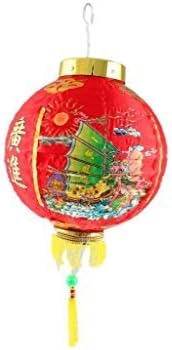 12" Red Chinese Lantern (Choice of designs) (Junk)