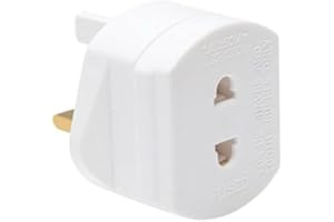 BRAMMO Shaver Adapter Plug UK Electric Toothbrush Adapter Plug, 2 Pin To 3 Pin Electric Shaver Adaptor Socket Converter Bathroom Shaver Adapter plug.