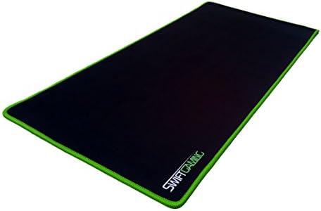 SwiftGaming© Large gaming mouse pad mat for PC - wide - Anti-slip - Cloth finish (Green)