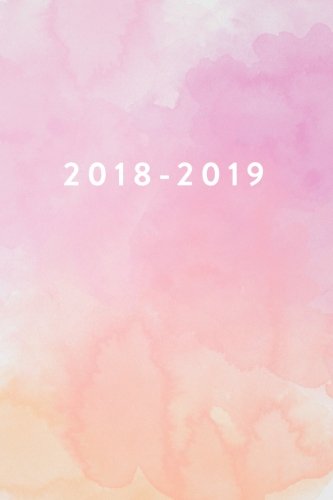Book's Cover of20182019 18 Month Weekly  Monthly Planner Pink Watercolor Daily Weekly Monthly January 2018  June 2019
