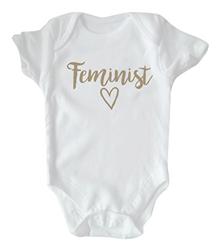RPS White Slogan Baby Vest: Feminist