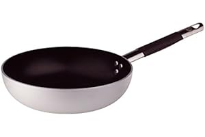 BALDASSARE AGNELLI Pentole Agnelli ALSC111BSC36 Platinum Padella Scasata Alta a Saltare, in Alluminio, Spessore 3 mm, con Manico Tubolare in Acciaio Inossidabile ”Cool”, Argento, 36 cm