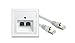 Price comparison product image 5-Year Warranty in EBROM® Busch-Jaeger Complete Set of 2 Network Socket UAE Connection Socket, 2 Brand Patch Cable Category 6 A UAE 0218/12-101 + 2 Metres 6 A + + Cover Future Linear Studio White