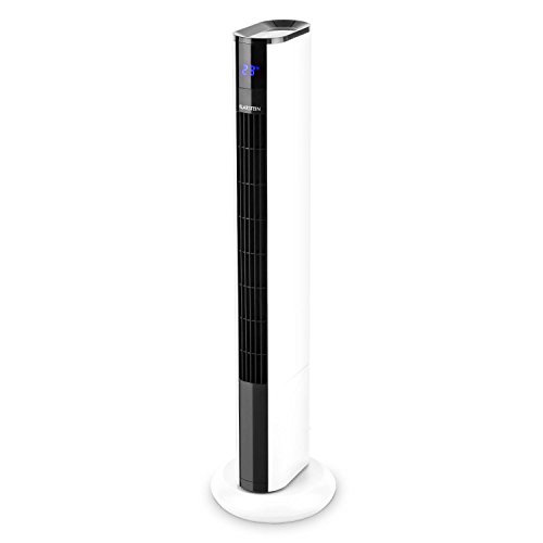 Klarstein • Skyscraper 3G • Standventilator • Turmventilator • Säulenventilator • mit Fernbedienung • leise • Abschalt-Timer • 3 Geschwindigkeiten • zuschaltbare Oszillation • Staubfilter • Touch-Bedienpanel • 50 Watt Leistung • Turmdesign • weiß - 8