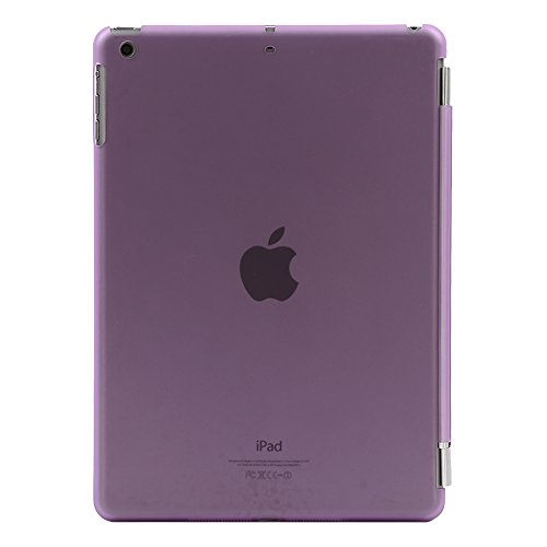 Besmall Neu Ultra Slim Edles iPad Air iPad 5 Hülle – Smart Cover Leder Case Schutz Hülle Tasche + Back Case – inkl. Displayschutzfolie Reinigungstuch Stift mit Multi Ständer Auto Sleep Wake (iPad Air/iPad 5, Farbe:Lila) - 7