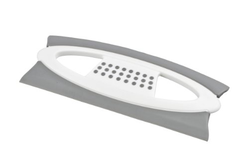 WENKO 20855100 Badezimmerwischer Scanno Duo Weiß-Grau – mit Haken, Kunststoff, 25 x 1.3 x 10 cm, Grau - 7