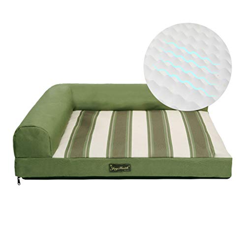 Preisvergleich Produktbild Hundebett Premium Orthopädische Wasserdichte Haustierbett, Waschbare Qualität Oxford Stoffbezug (Farbe : Green, größe : L)