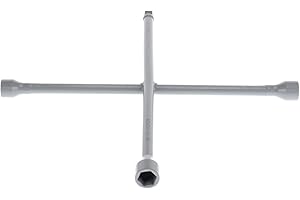 GEDORE Clé en croix, Pour voiture, Taille 17 x 19 x 21 mm x 1/2", Clé démonte-roues, Changement de roue de voiture, Outil, 28 PUV