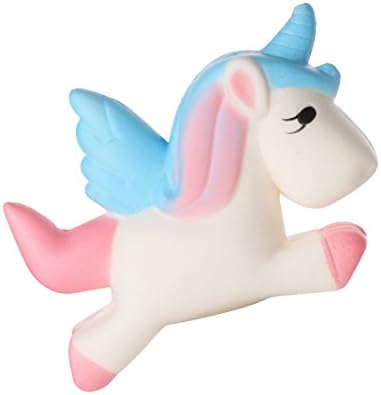 One Hand Slow Rising Squishy Wings Unicorn Cream Scented Pegasus Stress Relief Decompression Toy for Children/Adult Pink One Size