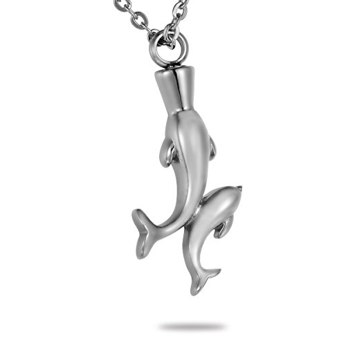 HooAMI-Cremation-Jewellery-Dolphin-Urn-Pendant-Necklace-Memorial-Ashes-Keepsake