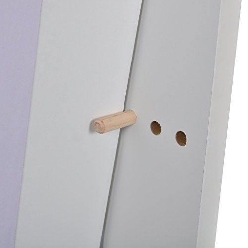 vidaXL Boden Stehend Spiegel Standspiegel Weiß Ankleidespiegel Ganzkörperspiegel 240583 - 6