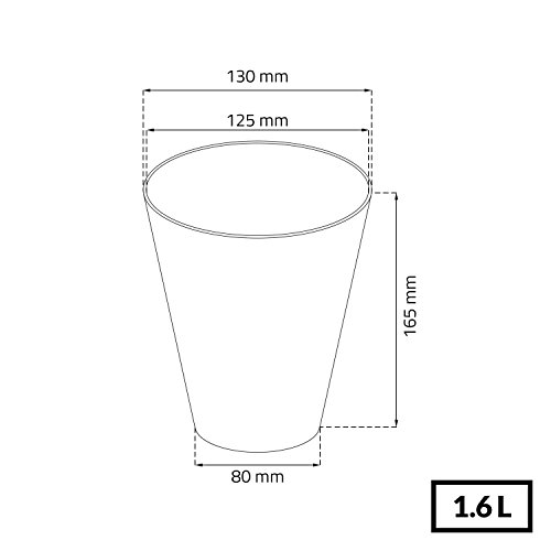 Blumentopf Übertopf Orchidee rosa transparent h-165 Orchideentopf Fensterbank D 13 cm - 2