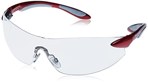 Honeywell 1017081 Ignite Safety Eyewear Red/Silver Frame with Clear Fogban/Anti-Scratch Lens