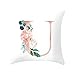 Produktbild Moserian Brief Kissen Alphabet Kissenbezug für Sofa Home Decoration Blume Kissenbezug