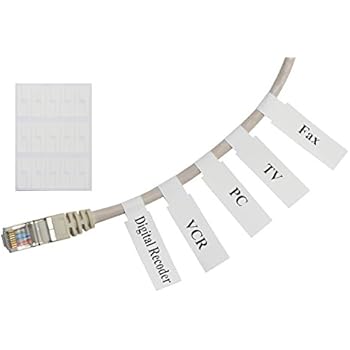 US Letter Sheet Self-adhesive Cable Label – Waterproof | Tear Resistant – With Free Print Tool – For Laser Printer (20 Sheets, 600 Labels